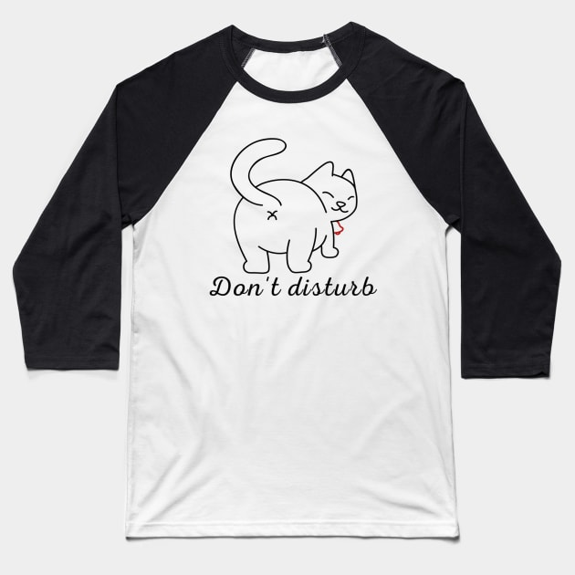 Cute cat Baseball T-Shirt by Skya